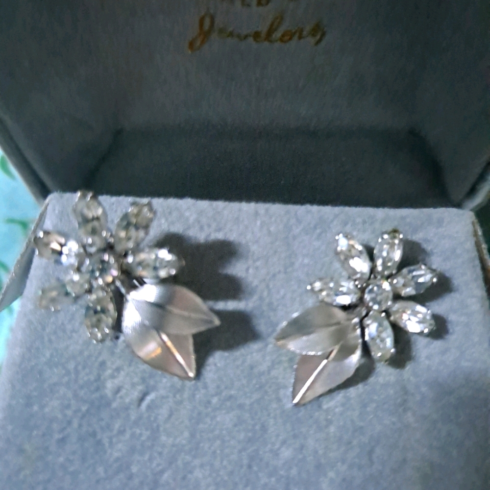 Pair of Krementz Screwback Earrings Silverplate